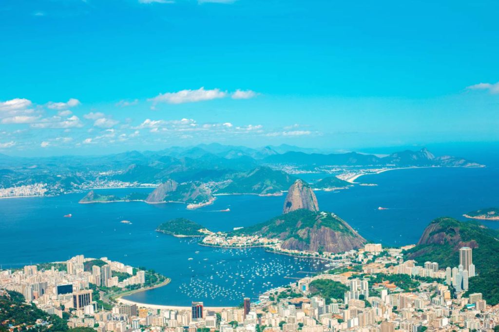 pohledy na Rio de Janeiro z vrtulníku