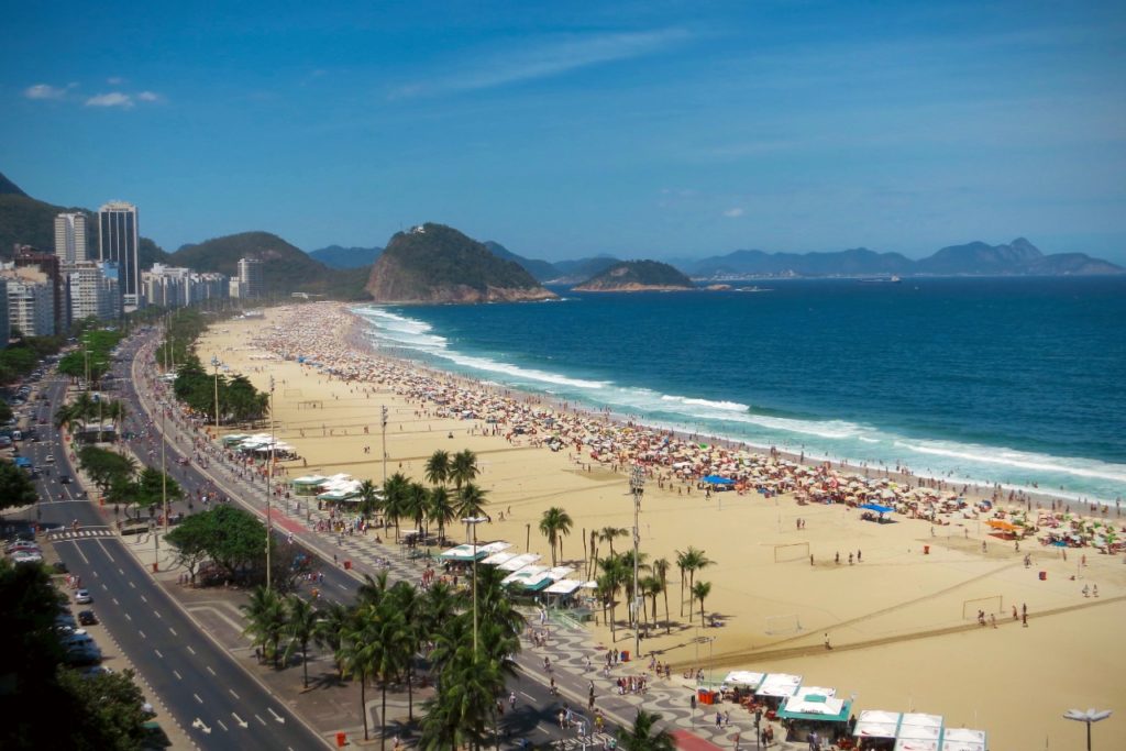 Copacabana v Rio de Janeiru