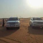 Džípy na poušti v Dubaji