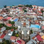 Výhled na Kamenné město na Zanzibaru