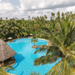 výhled z českého hotelu na Zanzibaru