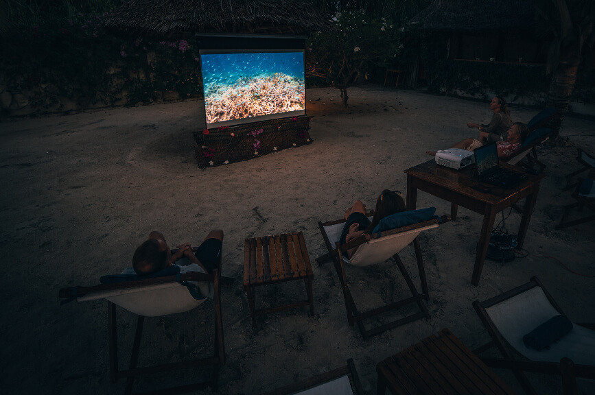 Letní kino na Zanzibaru