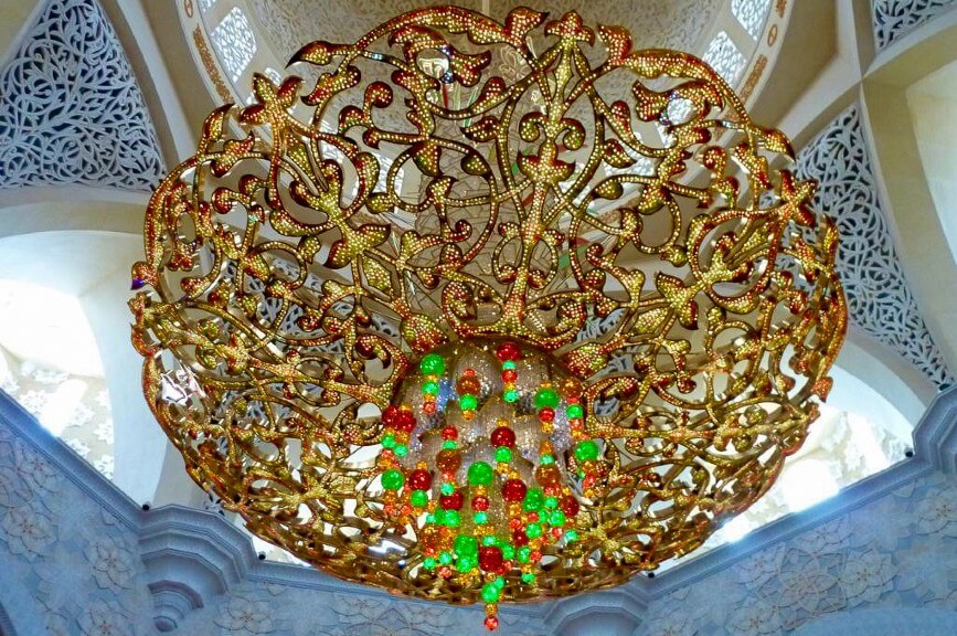 Luxusní lustr v Abú Dhabí