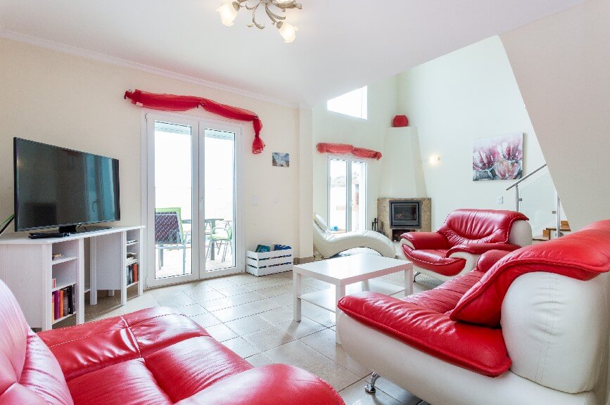 Obývací pokoj v ubytování v Algarve