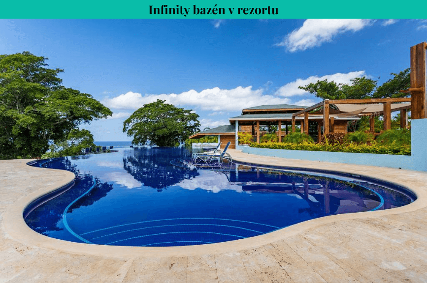 Infinity bazén na ostrově Roatán