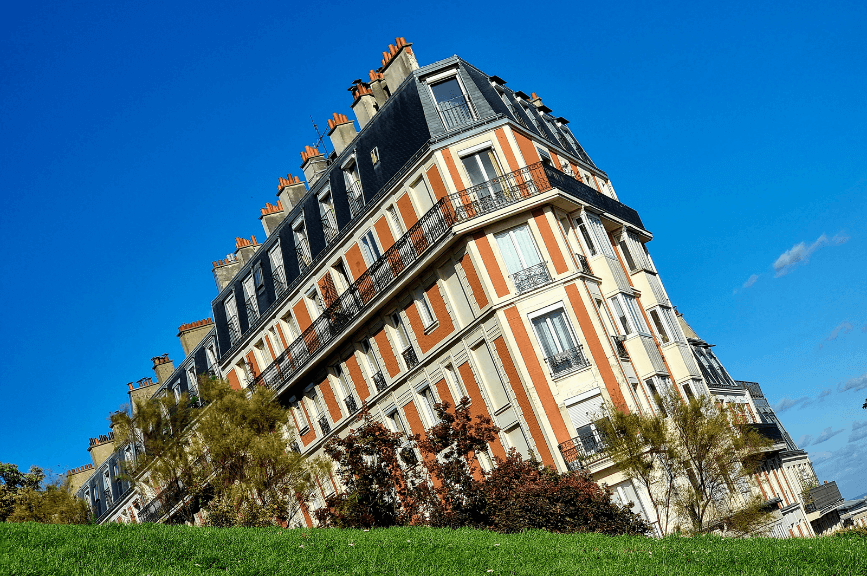 Budova ve čtvrti Montmartre