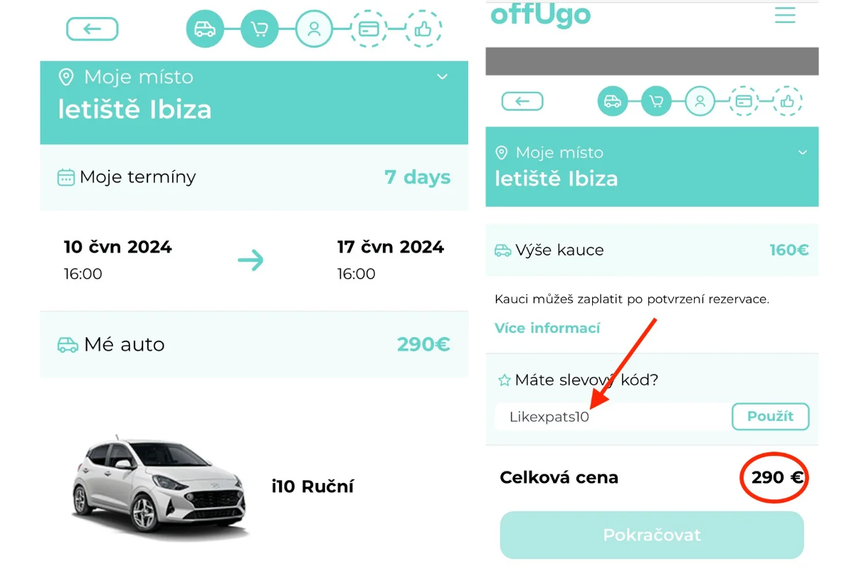 Pronájem auta Ibiza