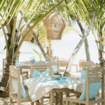Zahradní restaurace v resortu na srí Lance