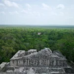 Mayské Pyramidy Calakmul výhled na džungli